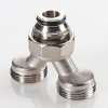 ᐉ Коллекторный разделитель потока на 2 выхода нар.р. 3/4" (евроконус) VALTEC / Гидравлическая стрелка из нержавейки на 2 отвода для коллектора VT.0681.NE.050505 ✅ фото | VALTEC ⭐ Pro-Greem