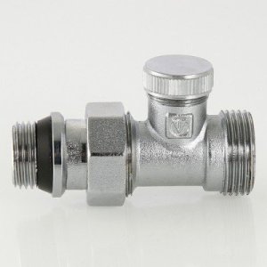 ᐉ Клапан настроечный радиаторный 1/2" x 3/4" Евроконус прямой VALTEC / Регулирующий вентиль с полусгоном на обратку для подключения радиатора отопления ✔️ фото | ⏩ Pro-Greem