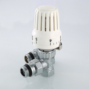 ᐉ Комплект терморегулирующий угловой 1/2"x1/2" VALTEC для подключения радиатора отопления: термоголовка, настроечный и термостатический клапаны ✔️ фото | ⏩ Pro-Greem