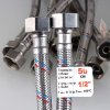 ᐉ Гибкая подводка для воды 50 см гайка-гайка 1/2" вн.р. VALTEC / Шланг для подключения холодного, горячего водопровода к бойлеру, бачку унитаза VTf.001.IS.0404050 ✅ фото | VALTEC ⭐ Pro-Greem