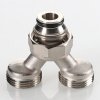 ᐉ Коллекторный разделитель потока на 2 выхода нар.р. 3/4" (евроконус) VALTEC / Гидравлическая стрелка из нержавейки на 2 отвода для коллектора VT.0681.NE.050505 ✅ фото | VALTEC ⭐ Pro-Greem