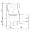 ᐉ Клапан радиаторный угловой 3/4" вн.-нар. Kvs 1,1-5,6 VALTEC ручной / Компактный регулирующий вентиль ДУ 20 для радиатора отопления с полусгоном VT.007.LN.05 ✅ фото | VALTEC ⭐ Pro-Greem
